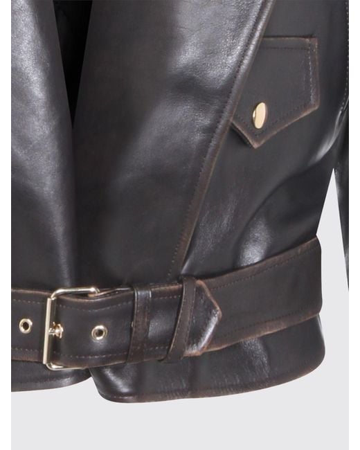 Alaïa Black Leather Hooded Jacket