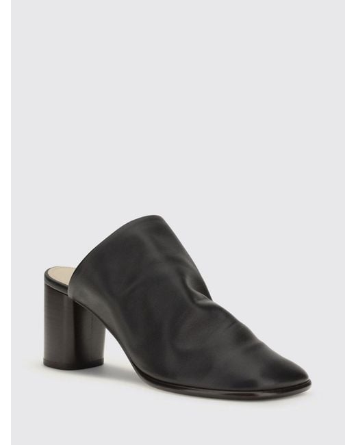 Lemaire Black Leather Mules