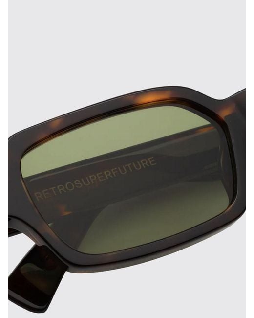 Retrosuperfuture Brown Carino Rectangular Tortoiseshell Acetate Sunglasses for men