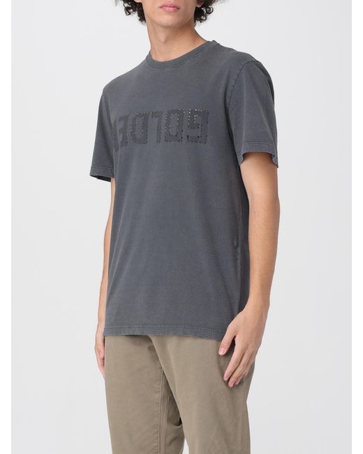 Golden Goose Deluxe Brand Gray Graphic Print T-Shirt for men