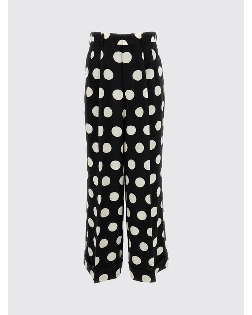 Junya Watanabe White High-Waisted Polka Dot Crêpe Wide-Leg Pants