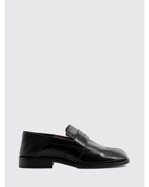 Maison Margiela White Tabi Brushed Leather Loafers for men