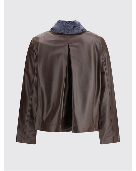 Marni Brown Leather Jacket