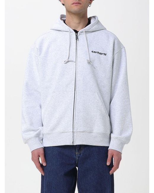 Carhartt Blue Cotton Blend Hoodie for men