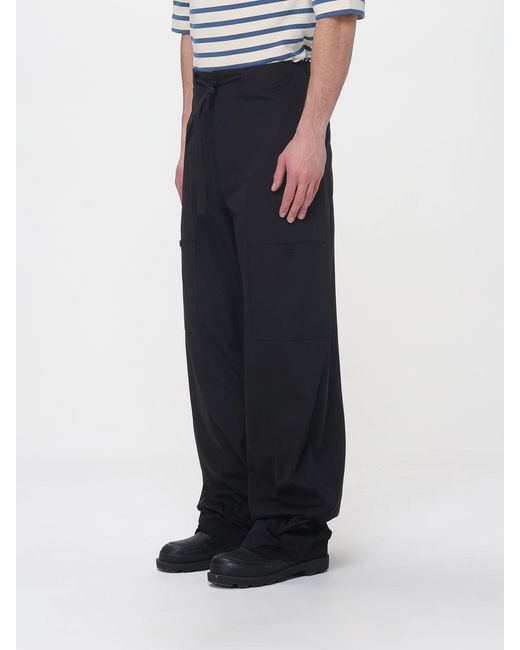 Jil Sander Black Cotton Cargo Trousers for men