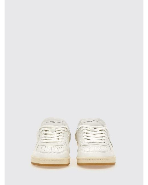 Philippe Model White Pgal Leather Sneakers
