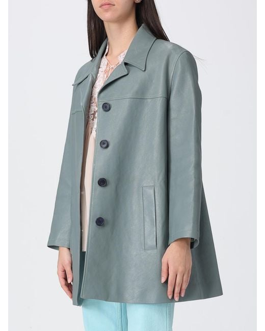 Chloé Blue Chlo&Eacute Lambskin Leather Jacket