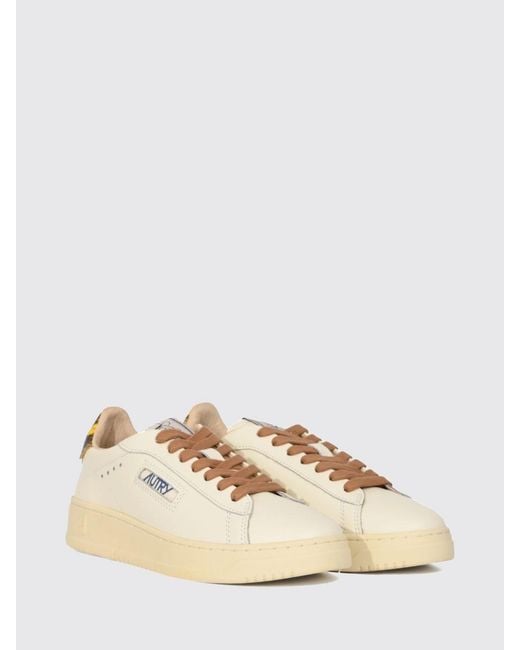 Autry Natural Dallas Low Calfskin Trainers With Python-Effect Inserts