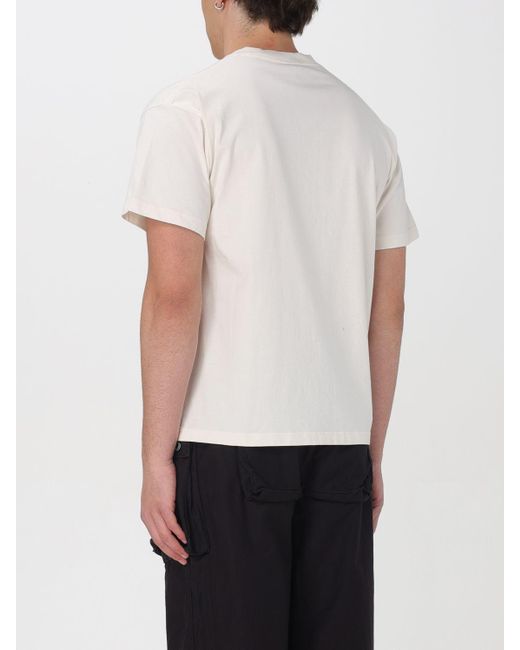 T-shirt in cotone con stampa di Brain Dead in White da Uomo