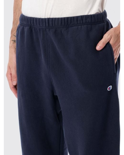 Champion Blue Cotton Jogging Trousers for men