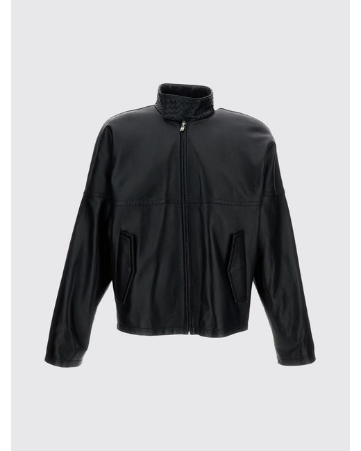 Bottega Veneta Black Lambskin Leather Jacket for men
