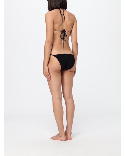 Gucci Natural Triangle Nylon Bikini With Horsebit Detail