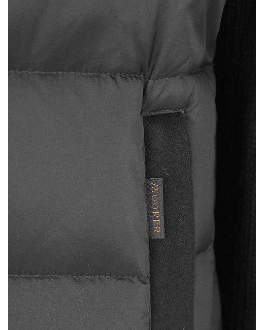 Moorer Black Jesse-Stp Quilted Wool And Cashmere Down Jacket With Hood for men