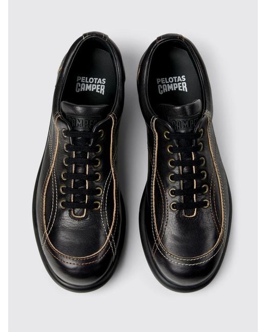 Camper Black Twins Leather Sneakers for men