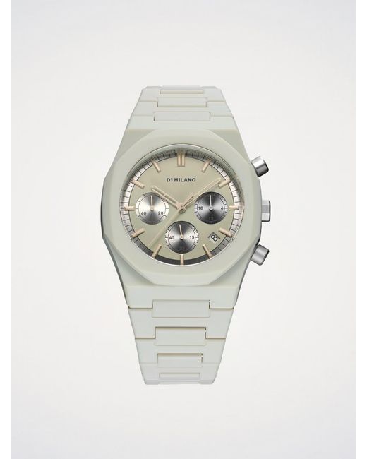 D1 Milano Gray Fossil Polychrono 40.5 Mm Watch for men