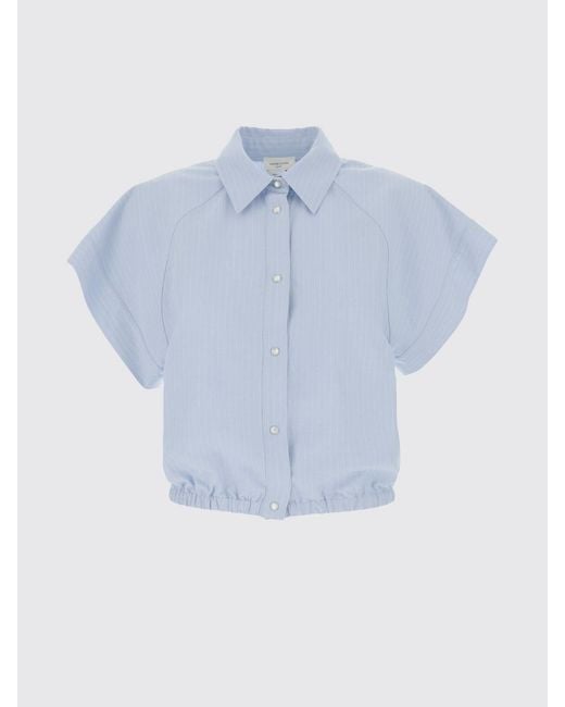 Jacob Cohen Blue Striped Linen Blend Shirt