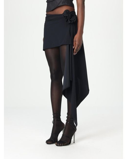 Magda Butrym Blue Asymmetric Crêpe Skirt