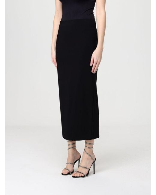 Max Mara Black Jersey Midi Skirt