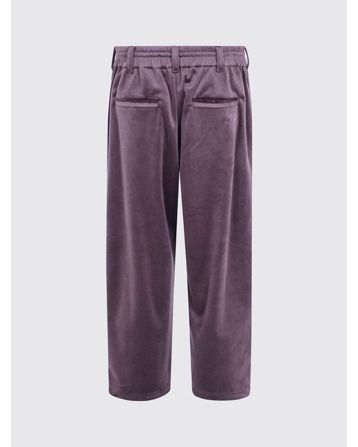Y-3 Purple Recycled Polyester Trousers With Drawstring Waist And Belt Loops for men