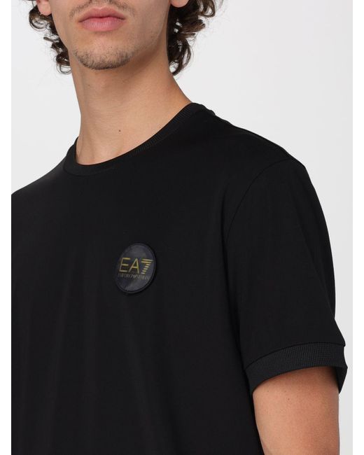 T-shirt con maxi logo posteriore di EA7 in Black da Uomo