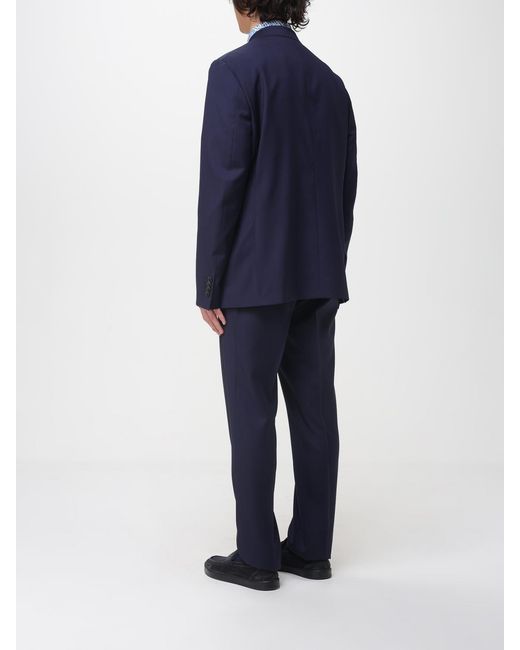 Etro Blue Wool Suit for men