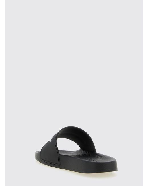 Burberry White Rubber Sliders