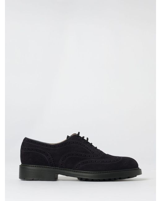 Doucal's White Suede Derby With Brogue Detail for men