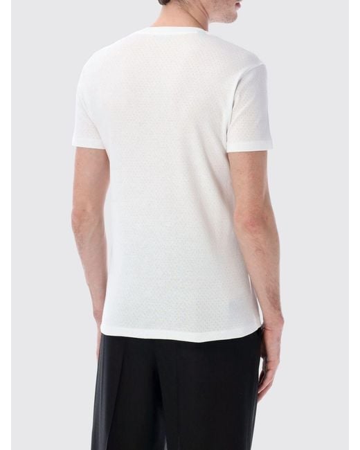 Tom Ford White Basic Cotton T-Shirt for men