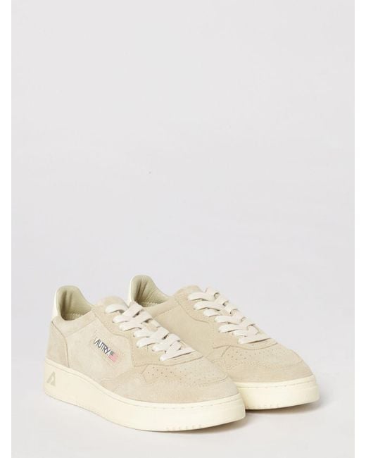 Autry Natural Medalist Low Suede Sneakers