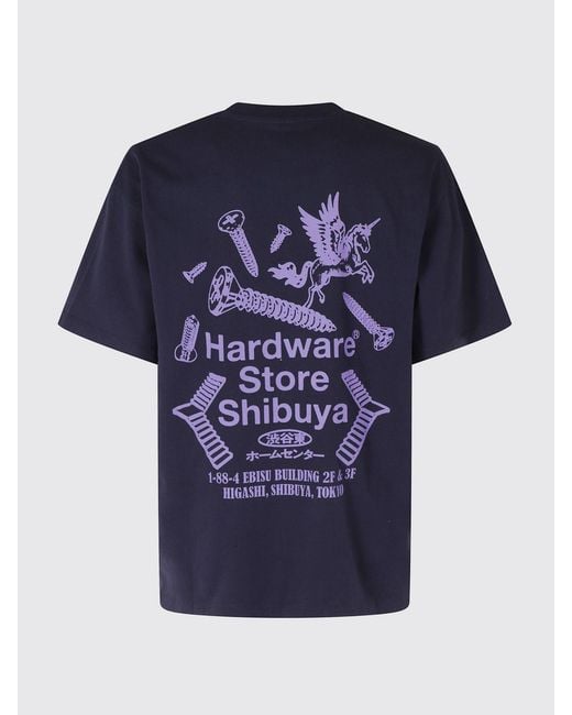 Edwin Blue Printed Cotton T-Shirt for men