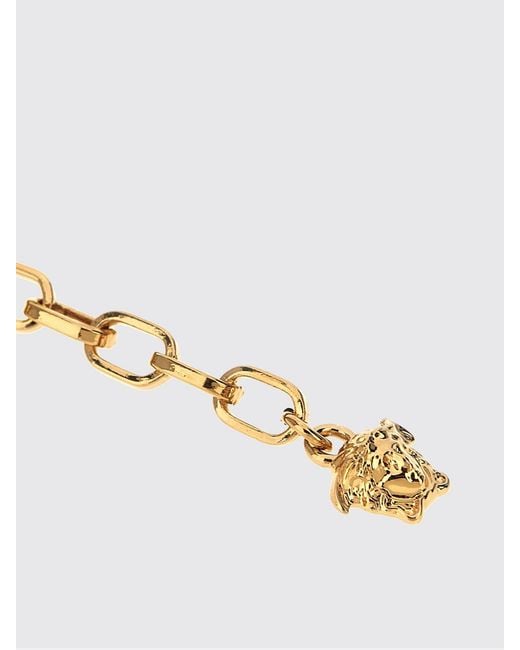Versace Black Greca Braided Leather And Brass Bracelet for men