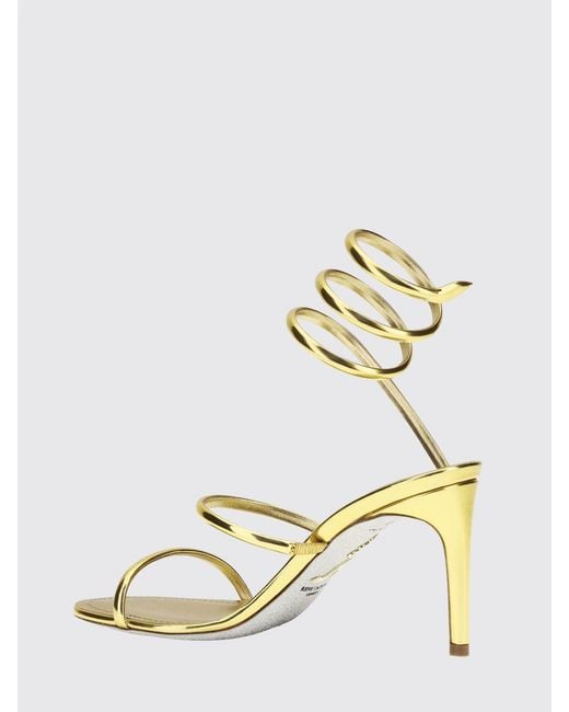 Rene Caovilla Metallic Heeled Sandal