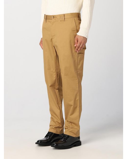 Burberry Natural Cargo Pants In Cotton for men