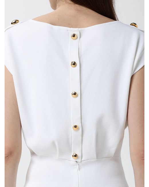 Elisabetta Franchi White Long Dress