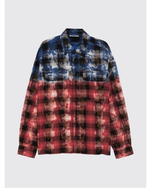 Palm Angels Blue Shirt for men