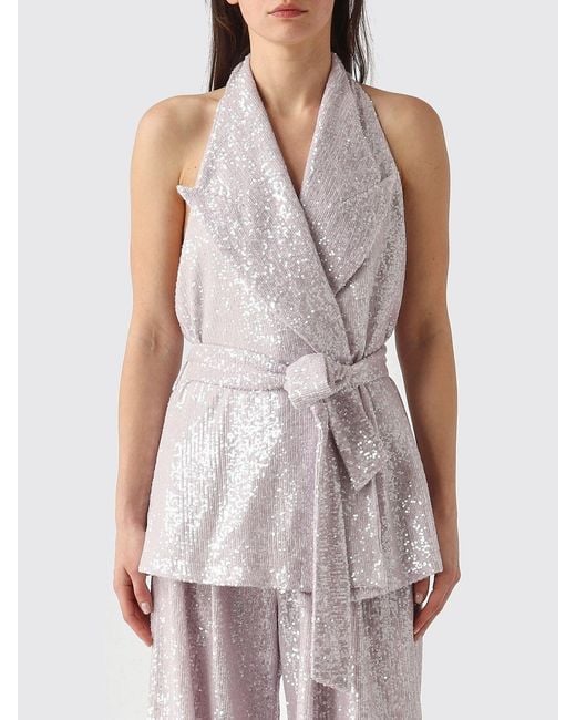 Twentyfourhaitch Purple Sequin Vest