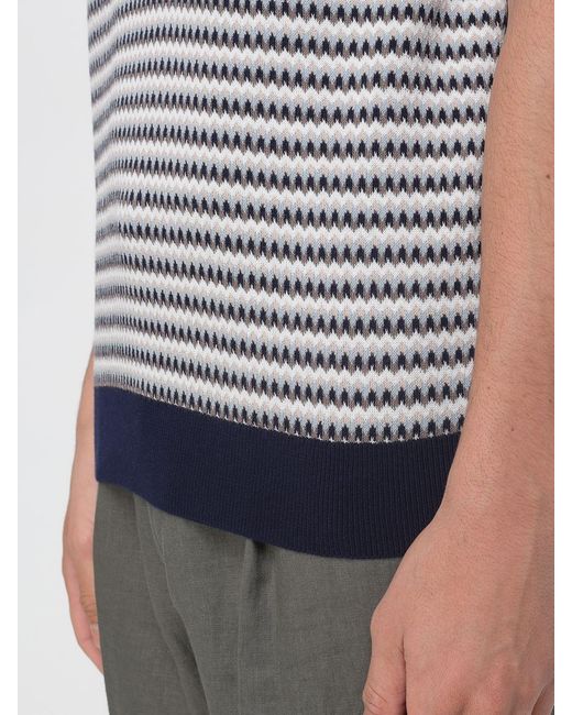 Manuel Ritz Gray Knitted Polo Shirt for men