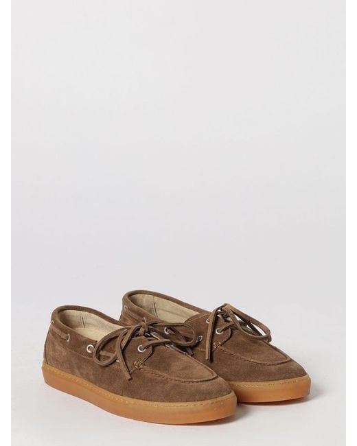 COPENHAGEN Brown Paia Suede Boat Loafers for men