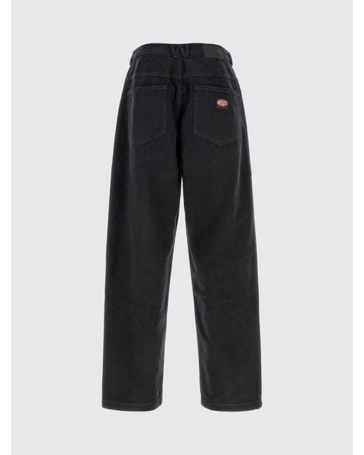 Willy Chavarria Black Wide Leg Denim Jeans for men
