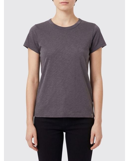Rag & Bone Purple Rag &Amp Bone Basic Cotton T-Shirts