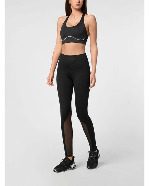 Philipp Plein Black Lycra Crop Top