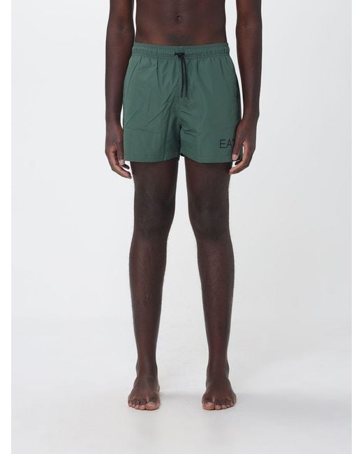 EA7 Green Polyester Swimsuit for men