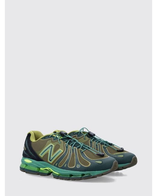 New Balance Green 1890 Two-Tone Mesh Trainers With Abzorb Midsole for men
