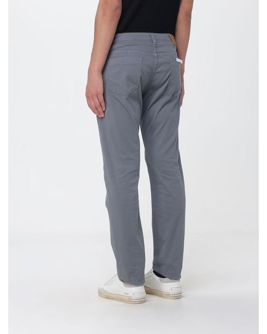 Incotex Blue Slim Fit Cotton Trousers for men