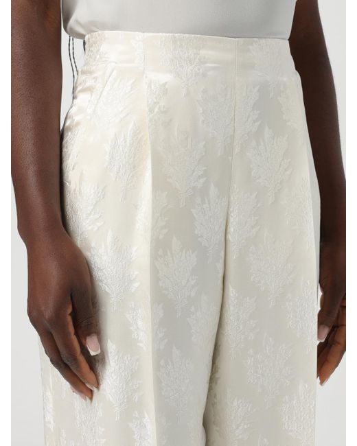 Fendi White Wide Leg Floral Pants