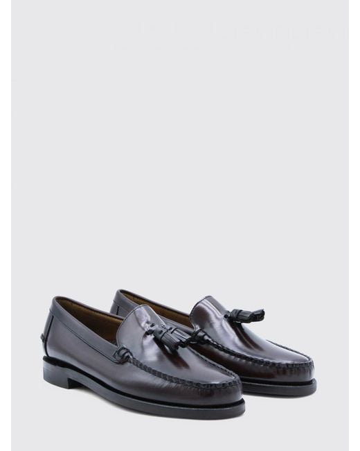 Sebago White Classic Will Brushed Leather Loafers for men