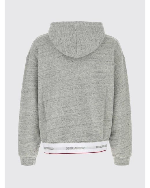 DSquared² Gray Cotton Hoodie for men
