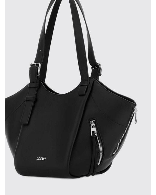 Loewe Black Hammock Flip Leather Bag
