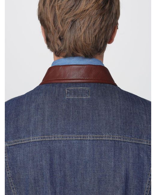 Brunello Cucinelli Blue Denim Jacket for men