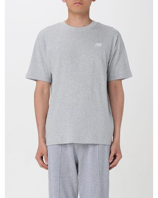 T-shirt in cotone di New Balance in Gray da Uomo